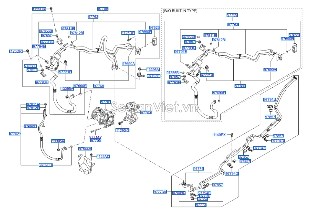 Van tiết lưu Hyundai Santafe 2010