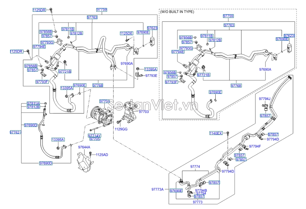 Van tiết lưu Hyundai Santafe 2010