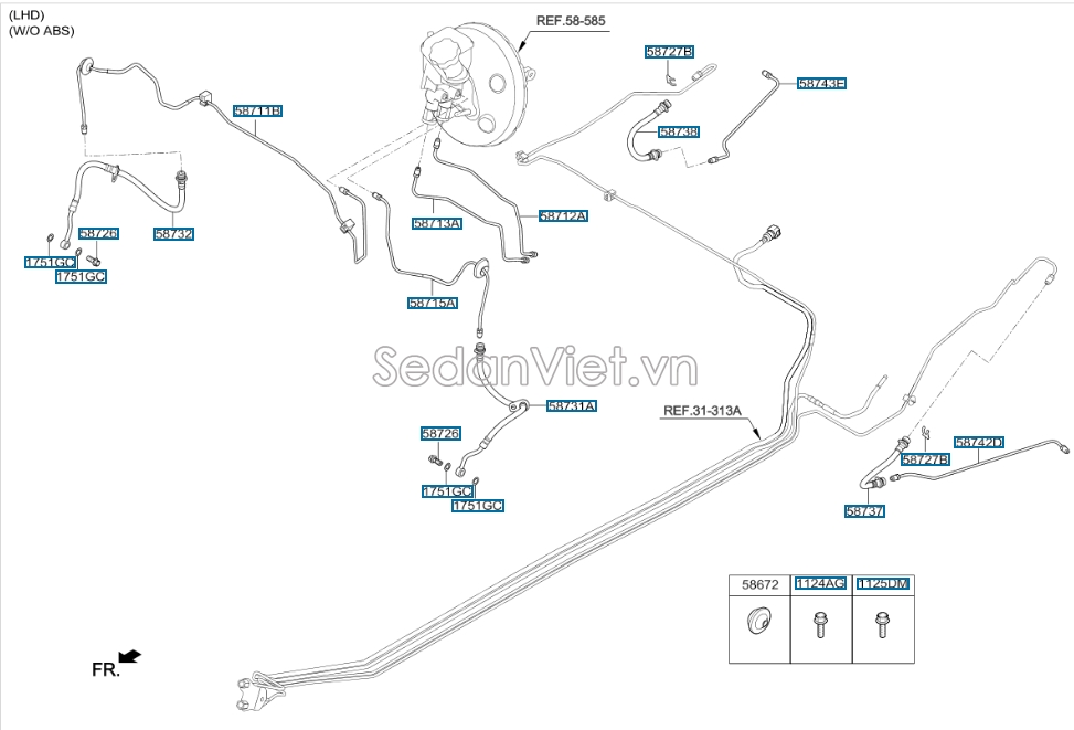 Ti ô dẫn dầu phanh KIA Morning 2015