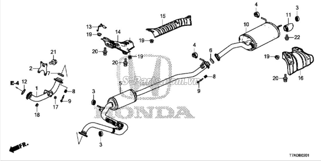 Tấm cách nhiệt ống xả Honda City 2017-2020