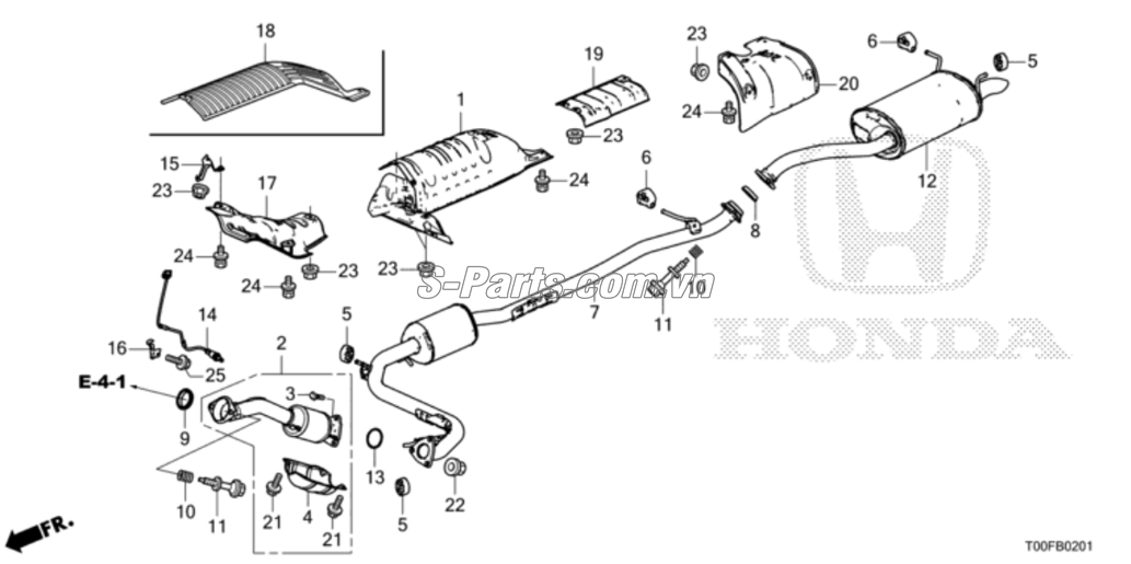 Tấm cách nhiệt ống xả Honda City 2017-2020