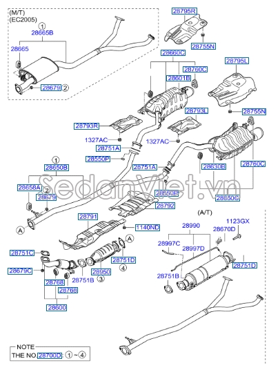 Bầu lọc khí xẳ đoạn số 2 Hyundai Santafe 2010-2012
