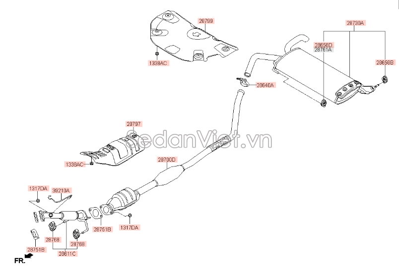 Cảm biến khí xả  KIA Morning 2012-2014