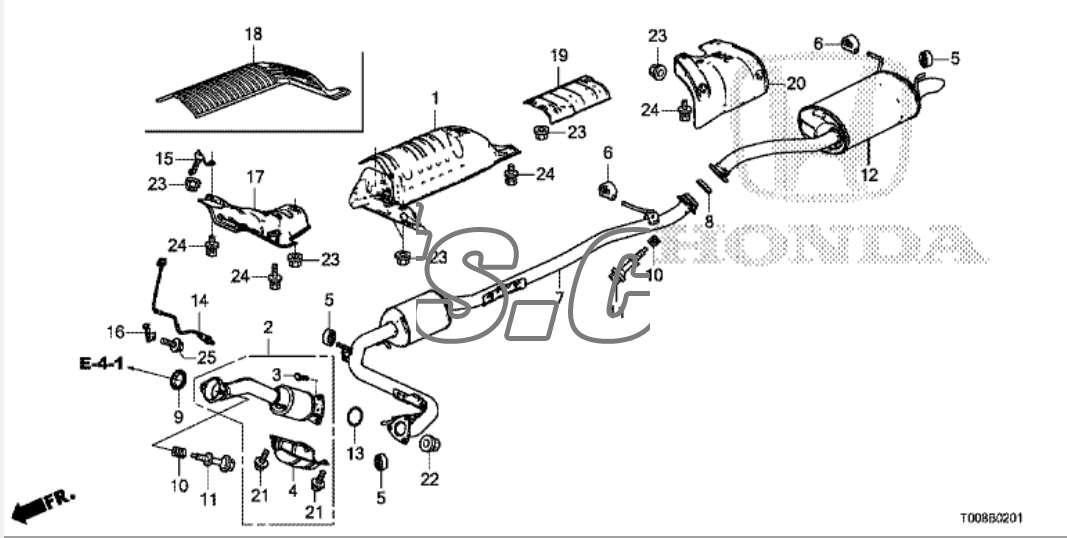 Tấm cách nhiệt ống xả Honda City 2017-2020
