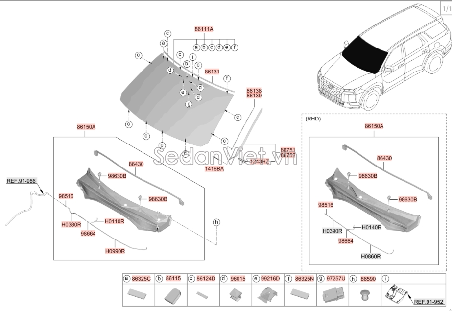 Ống dẫn nước rửa kính Hyundai Tucson 2015-2017