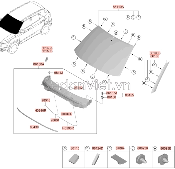 Vòi phun nước rửa kính Hyundai Accent 2018-2020