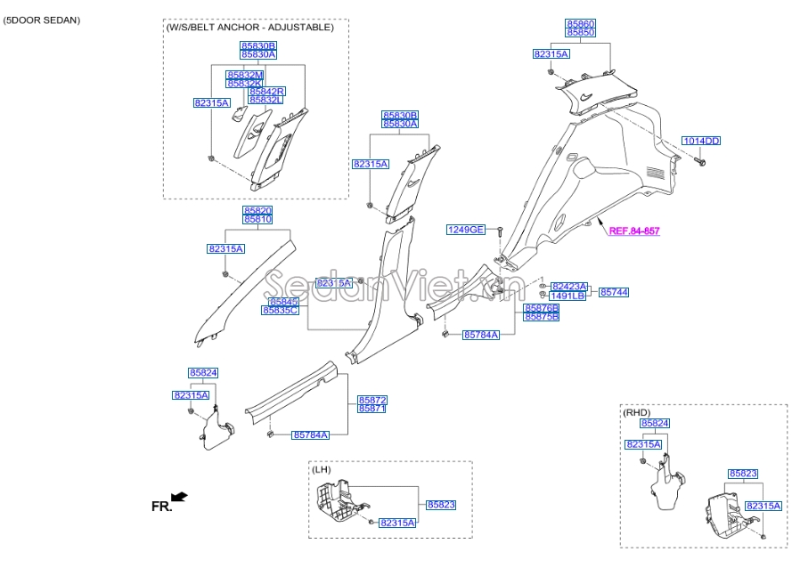 Ốp trụ A Hyundai i10 Grand 2017