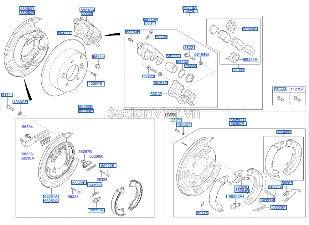Piston phanh trước Hyundai Tucson 2014