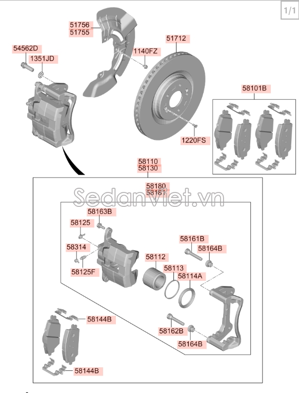 Vít thông hơi Hyundai Accent 2018-2020