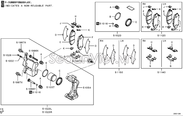 Chụp bụi piston phanh trước Mitsubishi Xpander 2020-2022