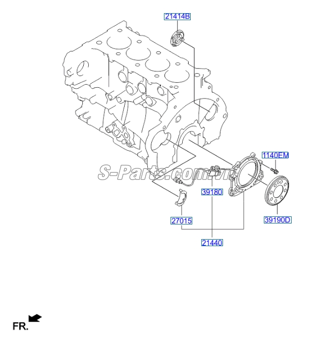 Phớt đuôi trục cơ Hyundai Sonata 2009-2012