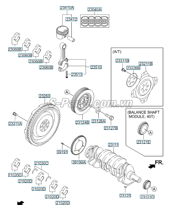 Căn dọc trục cơ Hyundai Sonata 2013-2015