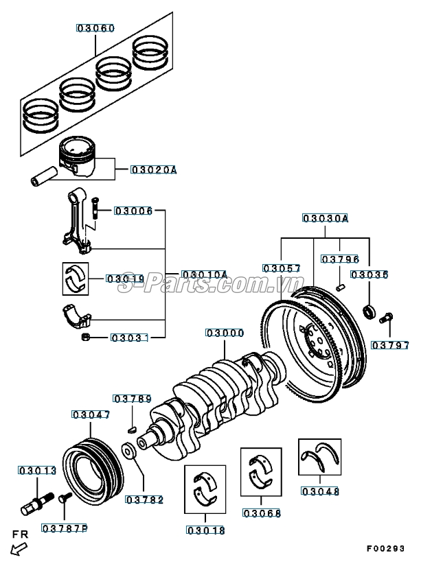 Trục cơ Mitsubishi Pajero V31 1998