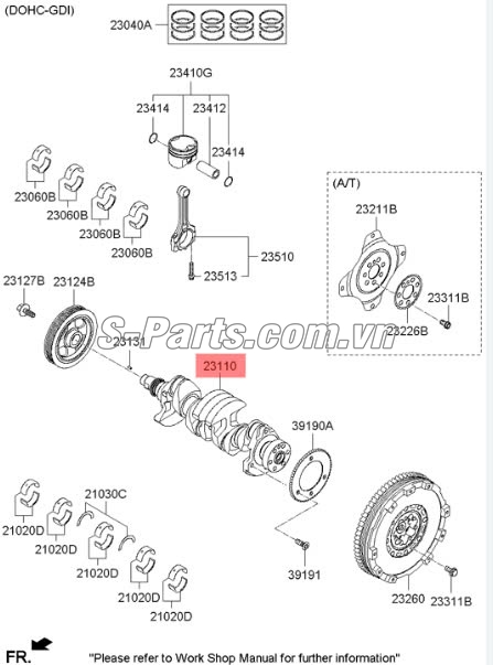 Puly trục cơ Hyundai Elantra 2012-2014