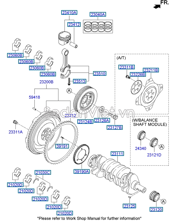 Căn dọc trục cơ Hyundai Sonata 2013-2015