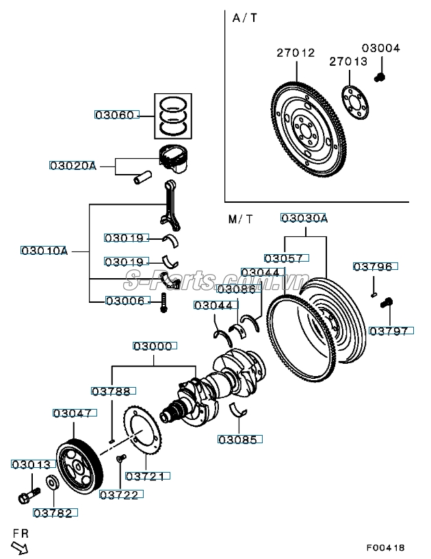 Xéc măng cos 0 Mitsubishi Mirage 2017