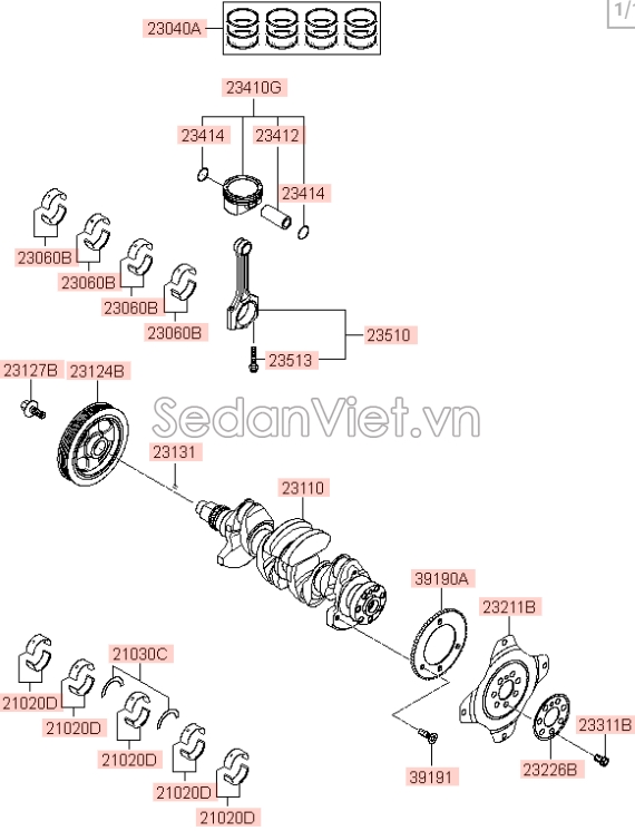 Piston cos 0 Hyundai Elantra 2.0 2016