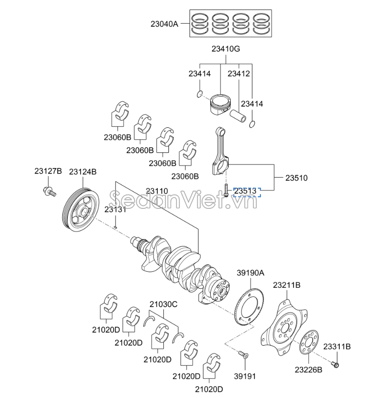 Đĩa từ trục cơ Hyundai Tucson 2015-2017