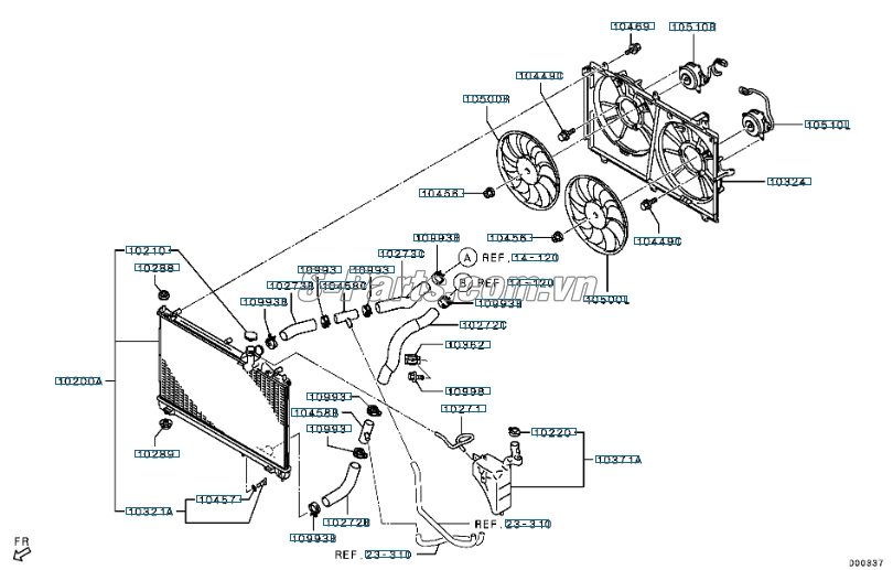 Bình nước phụ Mitsubishi Outlander 2017