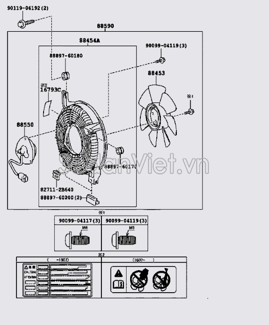 Quạt gió động cơ Toyota Land Cruiser Prado 2009-2013