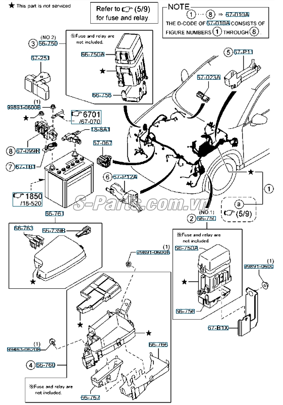 Vỏ hộp cầu chì đầu xe Mazda CX-5 2016