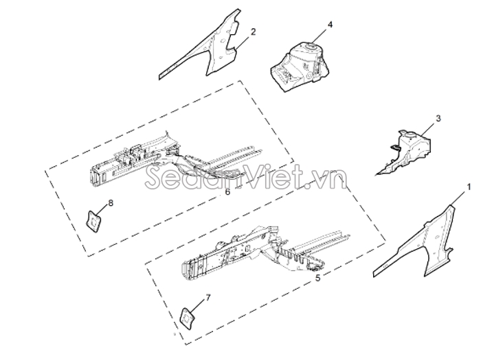 Ụ giảm xóc trước  MG5 2021-2023