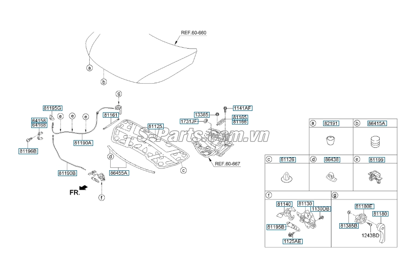 Ti chống nắp capo KIA Sorento 2015-2016