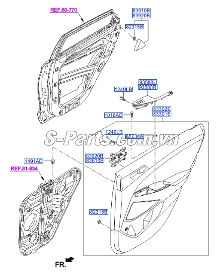 Ốp tam giác cánh cửa Hyundai Tucson 2019