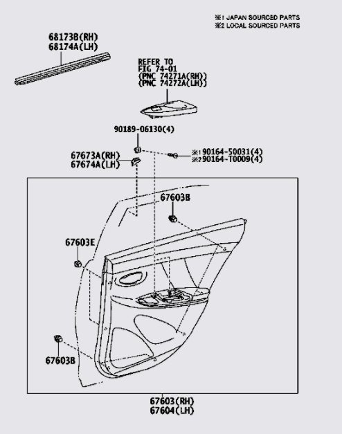 Táp bi cửa Toyota Vios 2014-2016