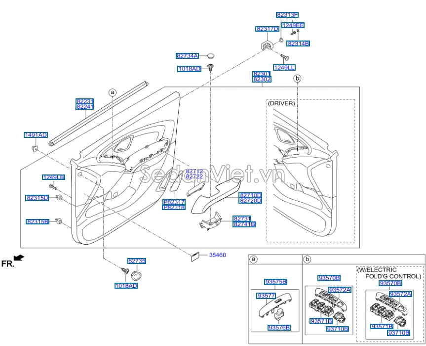 Công tắc nâng kính tổng Hyundai Tucson 2010-2012