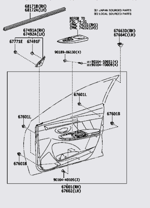 Táp bi cửa Toyota Vios 2014-2016