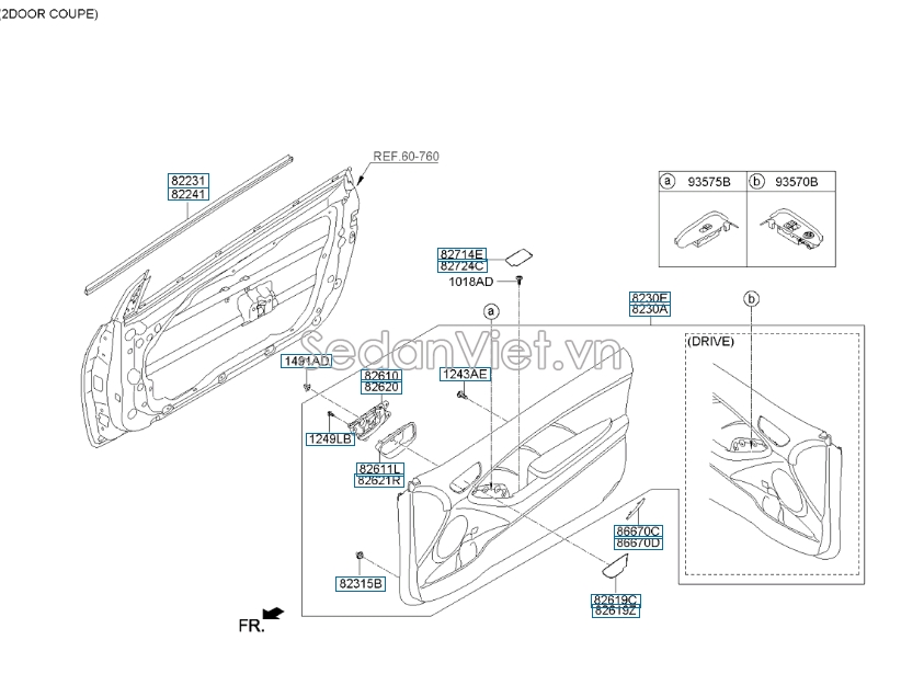 Tay mở cửa KIA K3 2013-2016