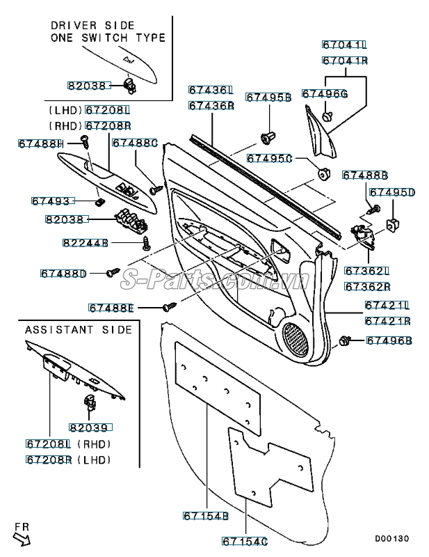 Công tắc nâng hạ kính tổng Mitsubishi Mirage 2017