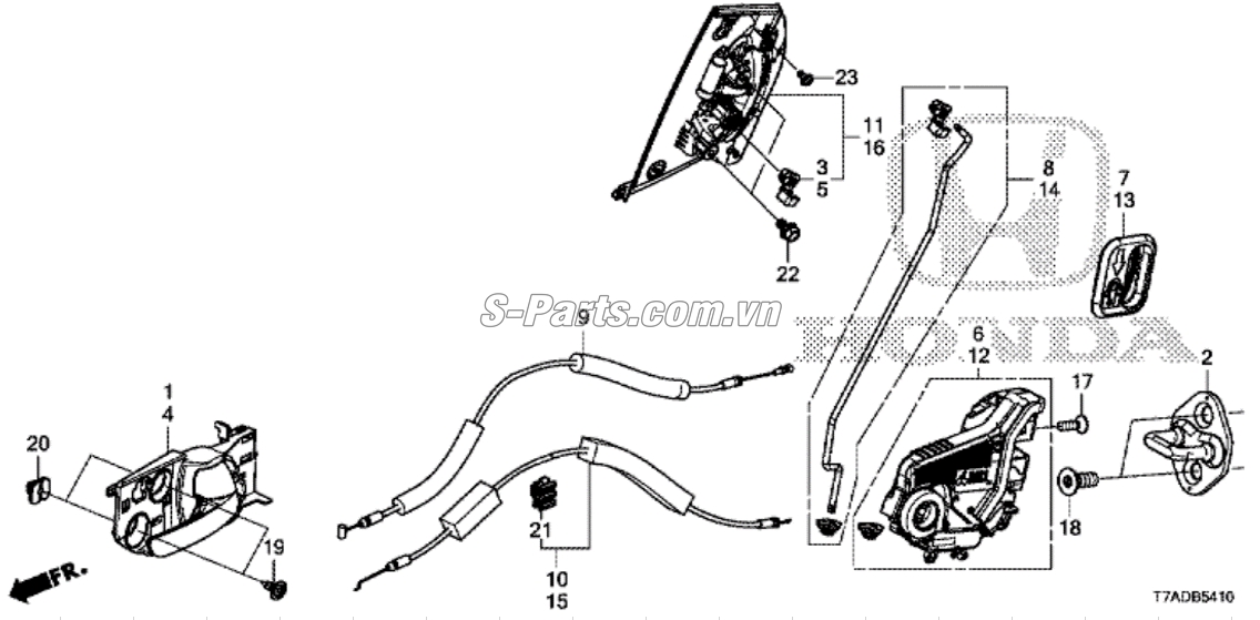 Ổ khóa ngậm cánh cửa Honda CR-V 2015-2016