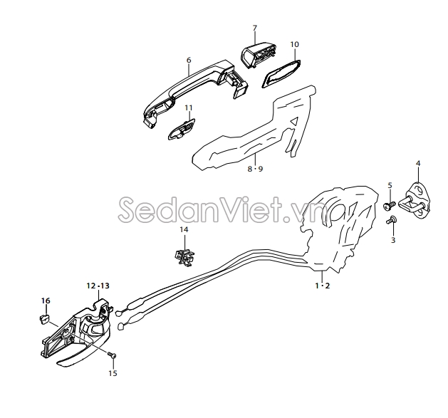 Chốt khóa cửa Suzuki Vitara 2016-2018