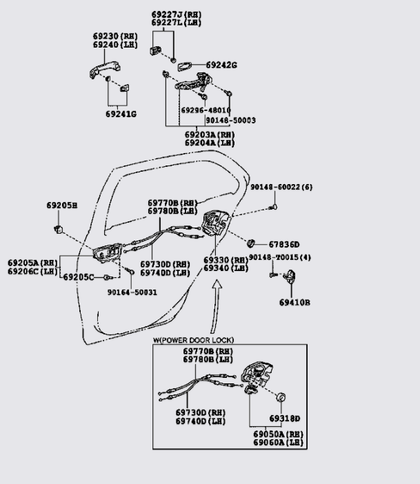 Tay mở cửa ngoài Toyota Vios 2014-2016