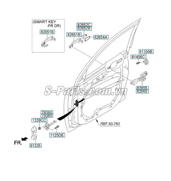 Chốt cửa trước KIA Morning Si 2015
