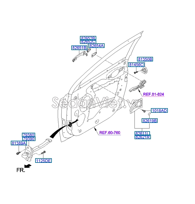 Hạn chế hành trình cửa Hyundai Tucson 2010-2012