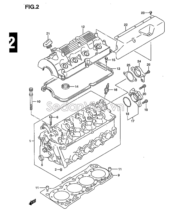 Gioăng dàn cò Suzuki Vitara 2004