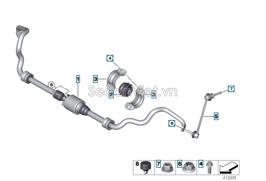 Rotuyn cân bằng trước BMW X5 2011