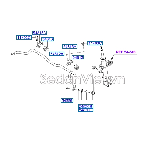 Rotuyn cân bằng trước Hyundai Veracruz 2008