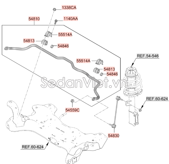 Miếng sắt cao su cân bằng KIA Morning 2012-2014