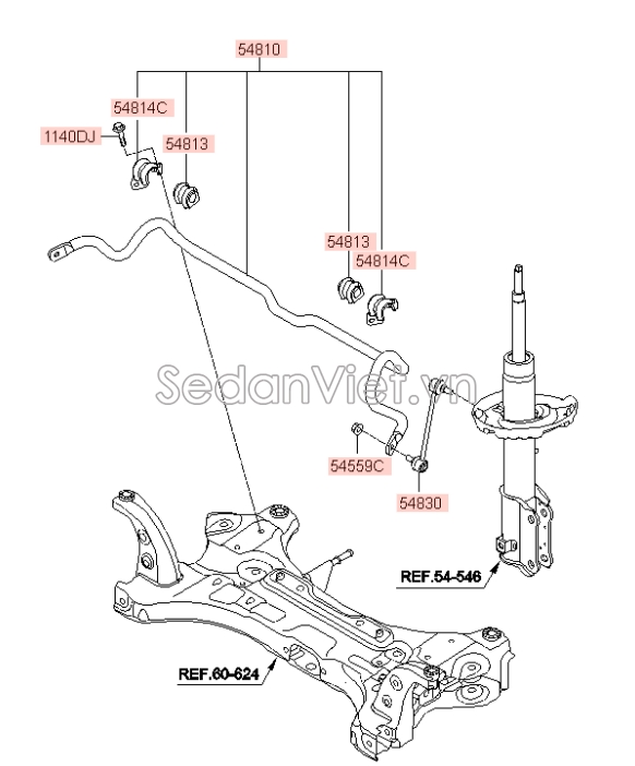Rotuyn cân bằng trước Hyundai Creta 2015