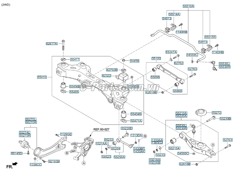 Rotuyn cân bằng sau Hyundai Santafe 2013-2015