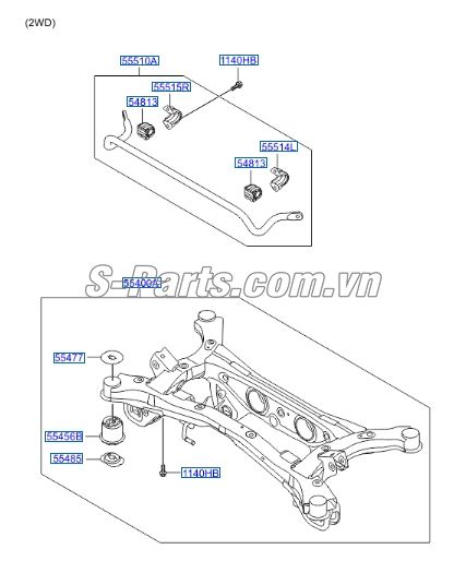 Cao su ốp cân bằng trước Hyundai Creta 2015