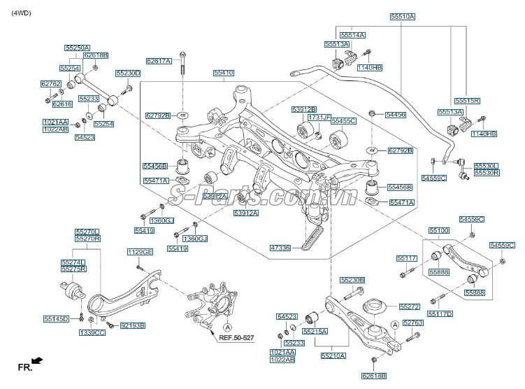 Cao su cầu sau quả nhỏ KIA Sportage 2009-2010