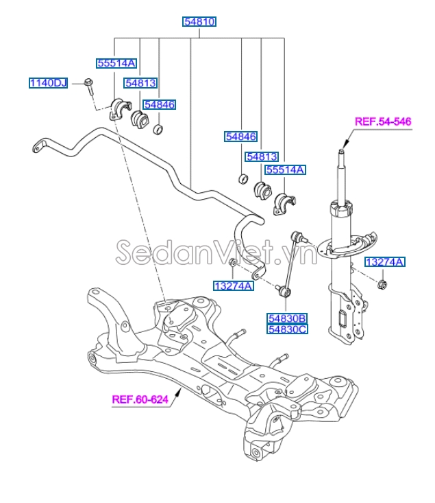 Rotuyn cân bằng trước Hyundai i10 Grand 2014-2016