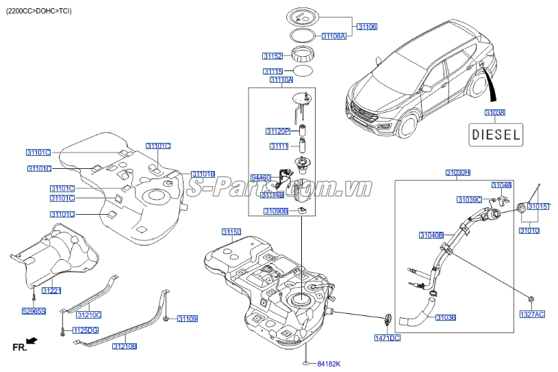 Bộ chuyển đổi mức nhiên liệu Hyundai i10 Grand 2014-2016