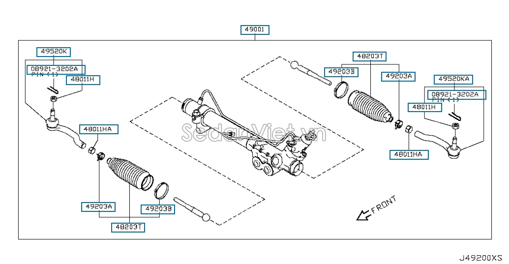 Rotuyn lái ngoài  Nissan Navara 2007-2011