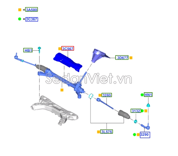 Rotuyn lái ngoài  Ford Ecosport 2013-2016